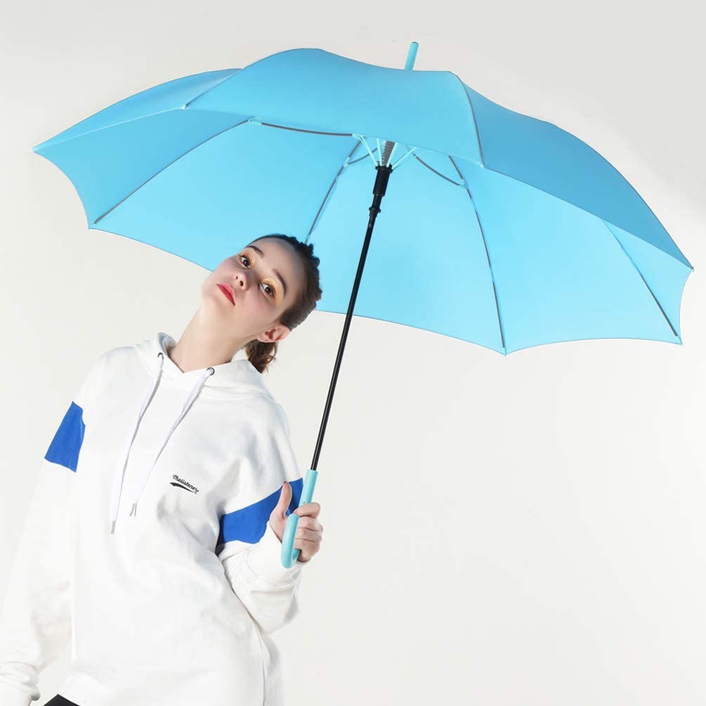 RUMBRELLA UV Stick Umbrella Auto Open UPF 50+ with J Hook Handle 50IN